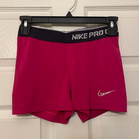 Pink Nike Pro Combat Dri-Fit Compression Shorts Size S - Picture 1 of 5